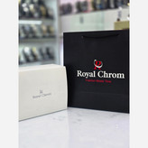 ساعت مچی مردانه کلاسیک (صفحه مشکی) Royal Chrom جعبه اورجینال کارت گارانتی