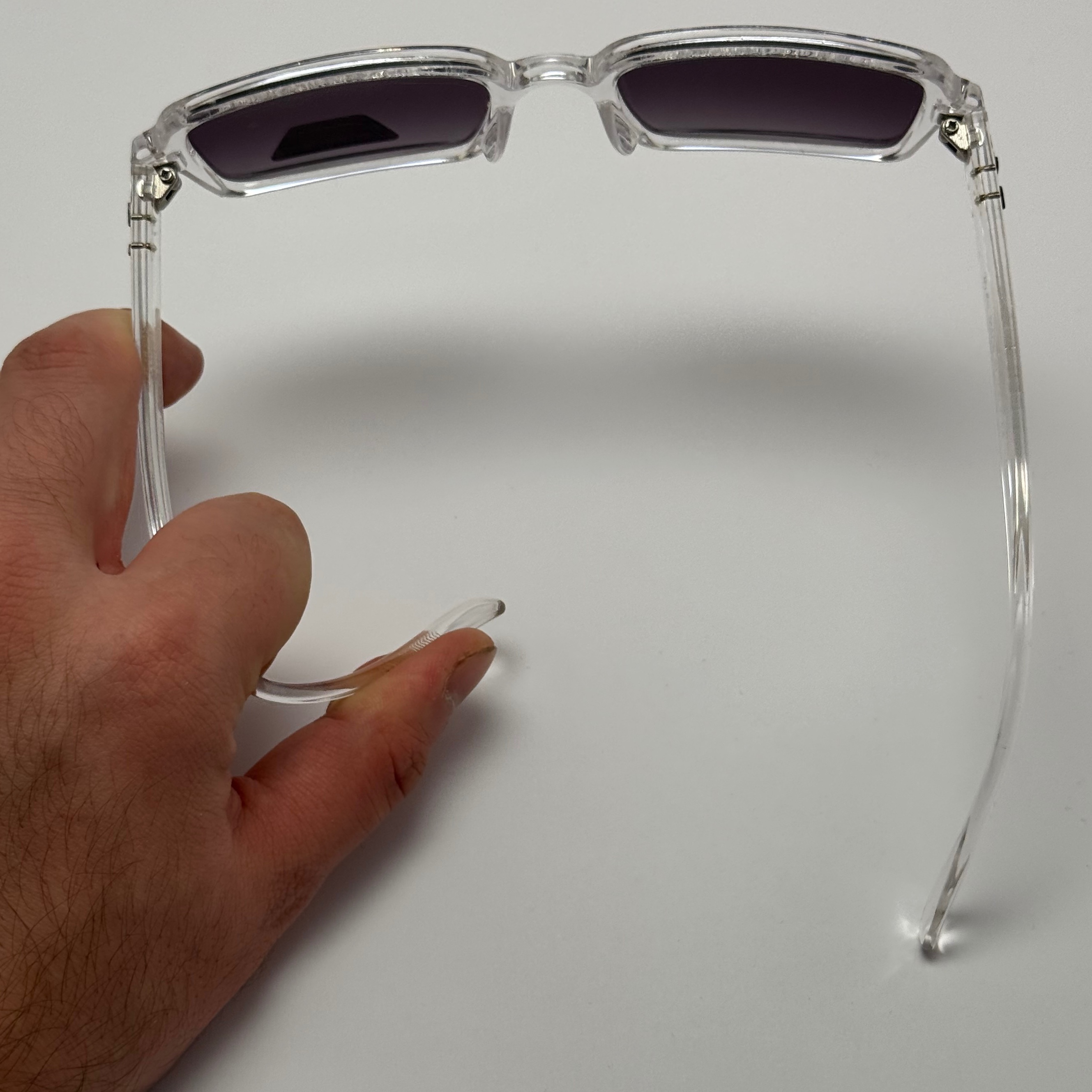 عینک آفتابی پلاریزه ریبن مستطیلی کریستالی مشکی کد rayban RB 2201
