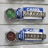ساعت مچی زنانه دخترانه کاسیو casio کیفیت عالی پرمیوم نقره ای آلبالویی چری