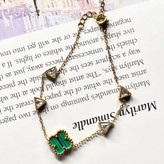 دستبند استیل زنانه طرح گل ونکلیف Vancleef نگین رنگبندی رنگ ثابت کد tk