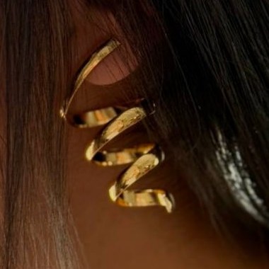 گوشواره آبکاری نقره زنانه طرح مینیمال فنری رنگ ثابت کد sm