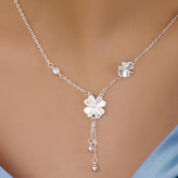 گردنبند و آویز زنانه آبکاری نقره طرح سنجاق قفلی و کهکشان نگین تنوع طرح رنگ ثابت کد mp