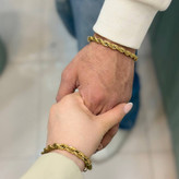 دستبند زنانه و مردانه طرح زنجیری طنابی رنگ ثابت کد gy