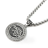 گردنبند و پلاک آویز استیل Viking Wolf Fenrir گرگ وایکینگ رنگ ثابت کد ar