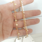 پابند رنگ ثابت طرح ستاره برند YSX با آبکاری طلا و فوق العاده شیک ورق بزنید لطفا