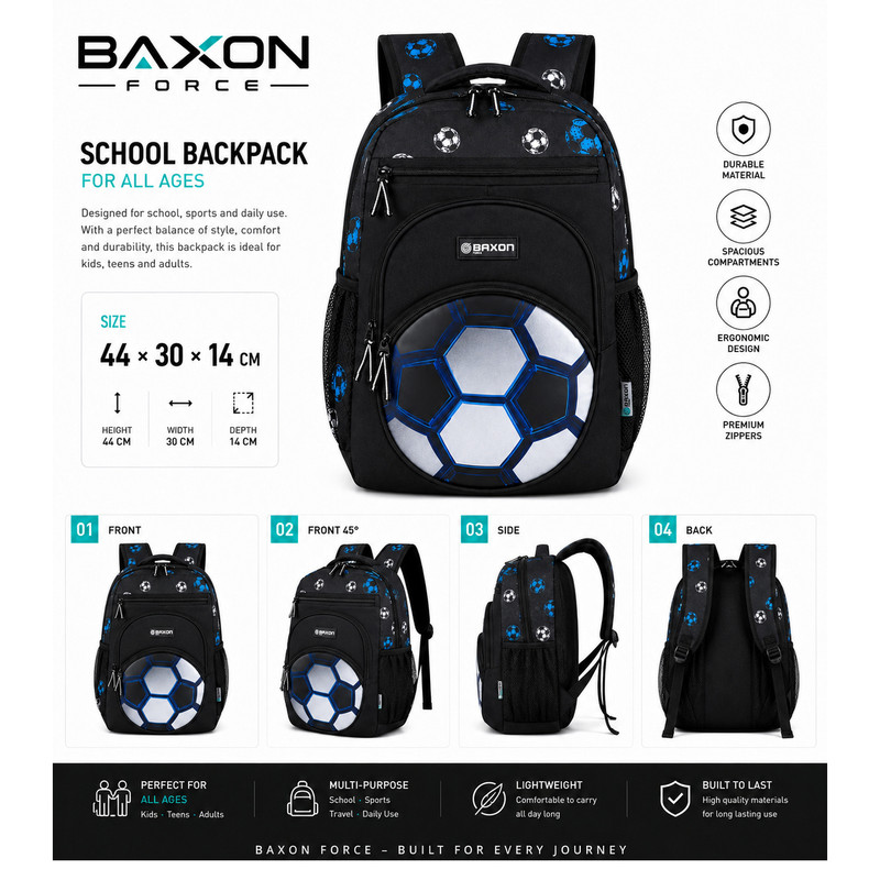 کوله پشتی مدرسه بگسون فورس مدل F-480