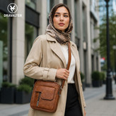 کیف دوشی چرم Dravalter مدل C.B.G کیف رودوشی اسپرت یونیسکس