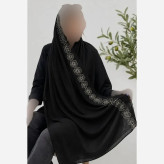 شال مجلسی گلدوزی و دانتل دوزی شده جنس کریشه پلاس ابعاد 180 در 62 سانتیمتر
