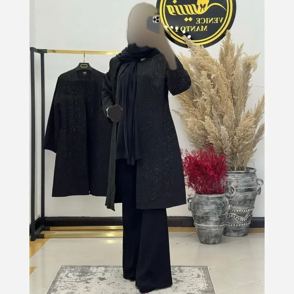 کت مجلسی زنانه مدل نگین شش ضلعی جنس مازراتی اعلا