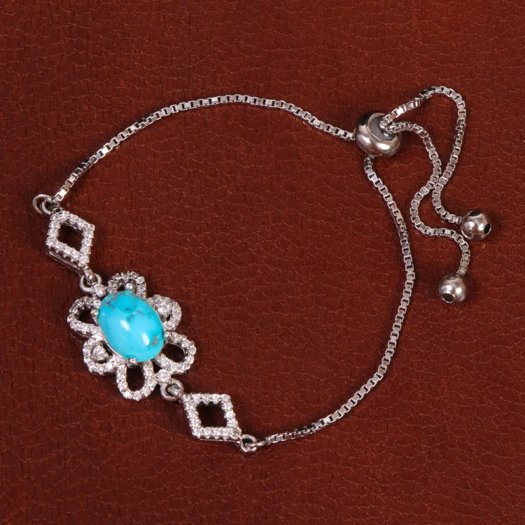 دستبند فیروزه زنانه کد 29937