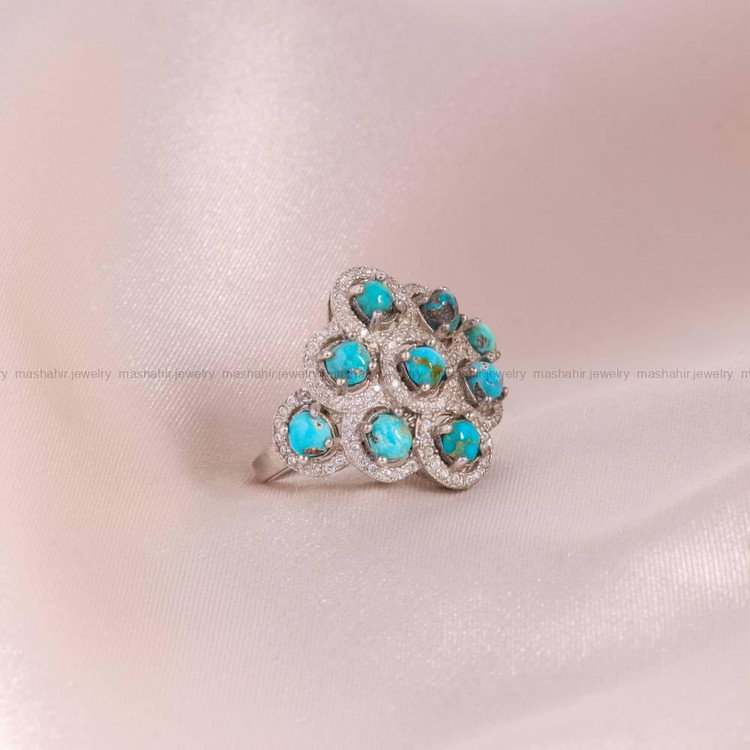 انگشتر فیروزه شجری زنانه کد 5328