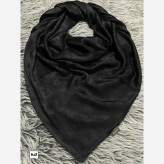 روسری مشکی ژاکارد قواره 140 دور دوخت