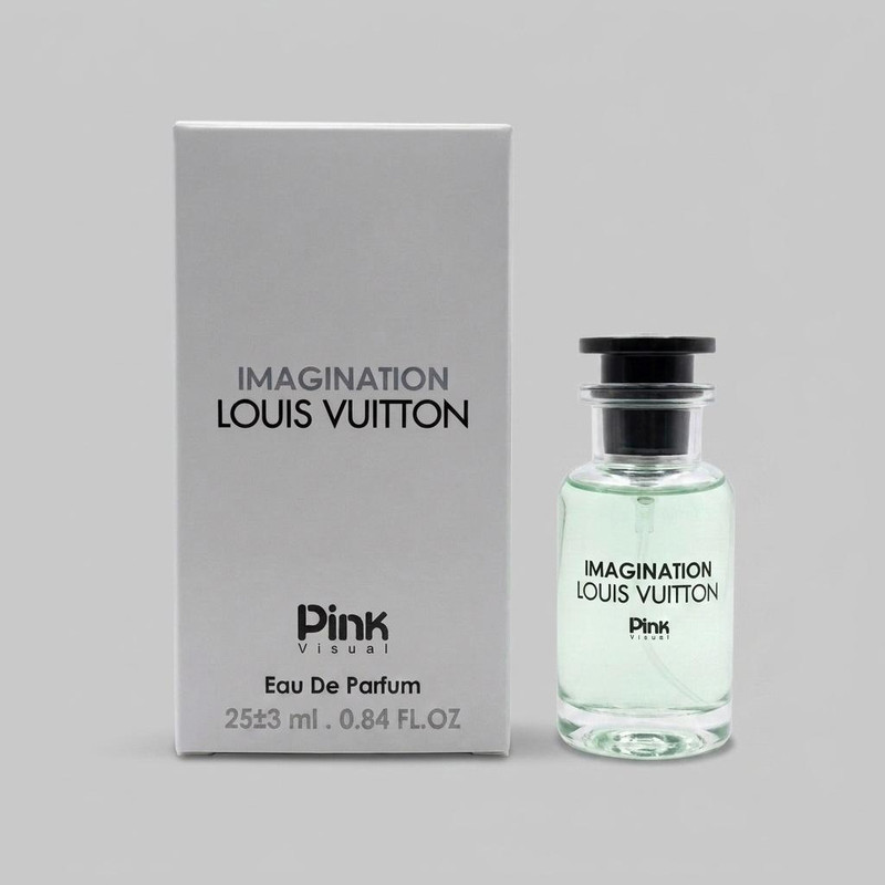 عطر جیبی مردانه پینک ویژوآل مدل لویی ویتون ایمیجینیشن با رایحه خنک و مرکباتی حجم ۲۵ میلی‌لیتر