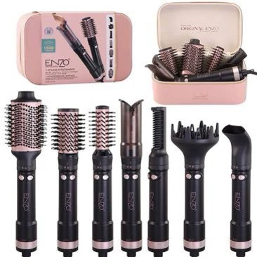 سشوار حرفه ای چرخشی و فر کننده شیگلم و سشوار ثابتی براشینگ 7 کاره انزو ایتالیا 760 اصلی و تضمینی