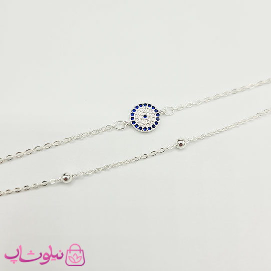 پابند زنانه ysx دولاین آبکاری نقره کد 3291
