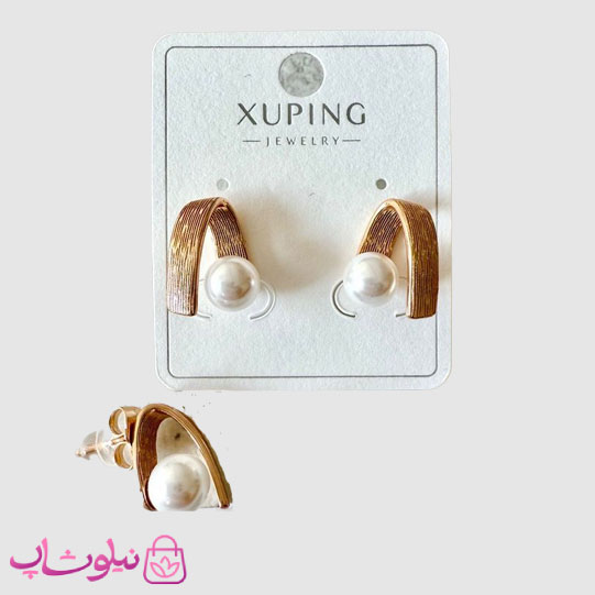 گوشواره میخی زنانه ژوپینگ مدل مرواریدی کد 329