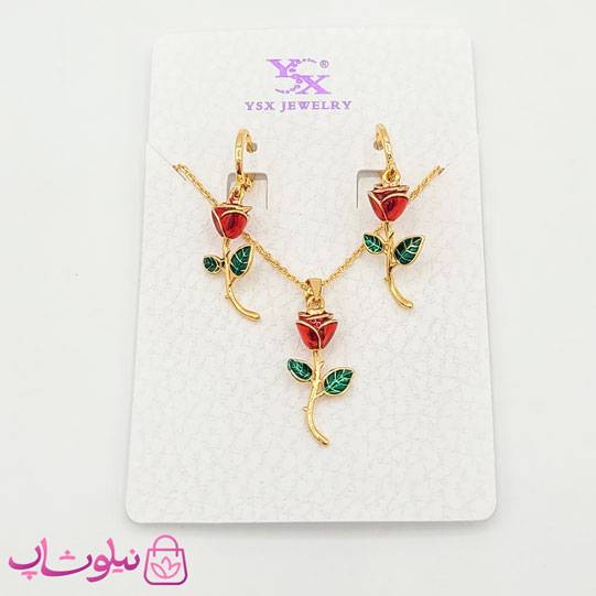 نیم ست دخترانه YSX مدل گل رز قرمز کد 6991