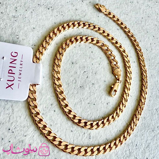 زنجیر زنانه ژوپینگ مدل کارتیه تخت طول 50 سانت ضخامت 5 میل کد 7591