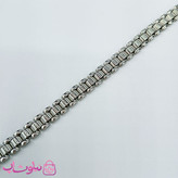دستبند اسپرت استیل طرح رولکس نقره ای کد 4391