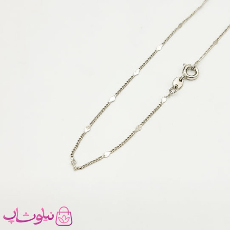 زنجیر زنانه ژوپینگ نقره ای 45 سانت