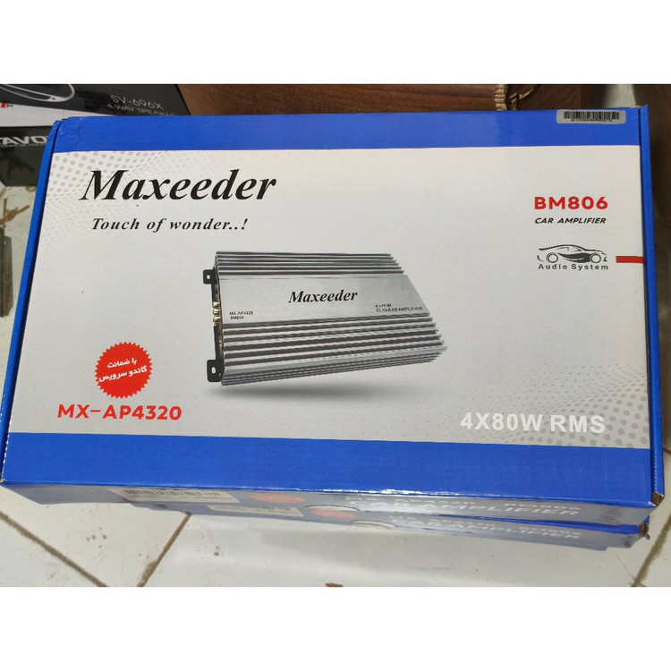 آمپلی فایر خودرو 4 کانال مکسیدر مدل MX-AP4320 BM806