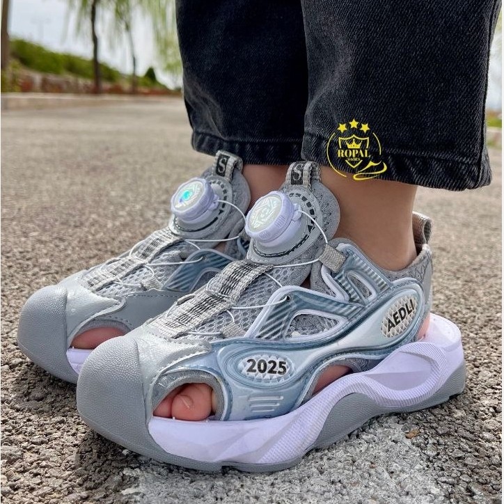 صندل بچگانه طوسی بند اتوماتیک ( جدید )