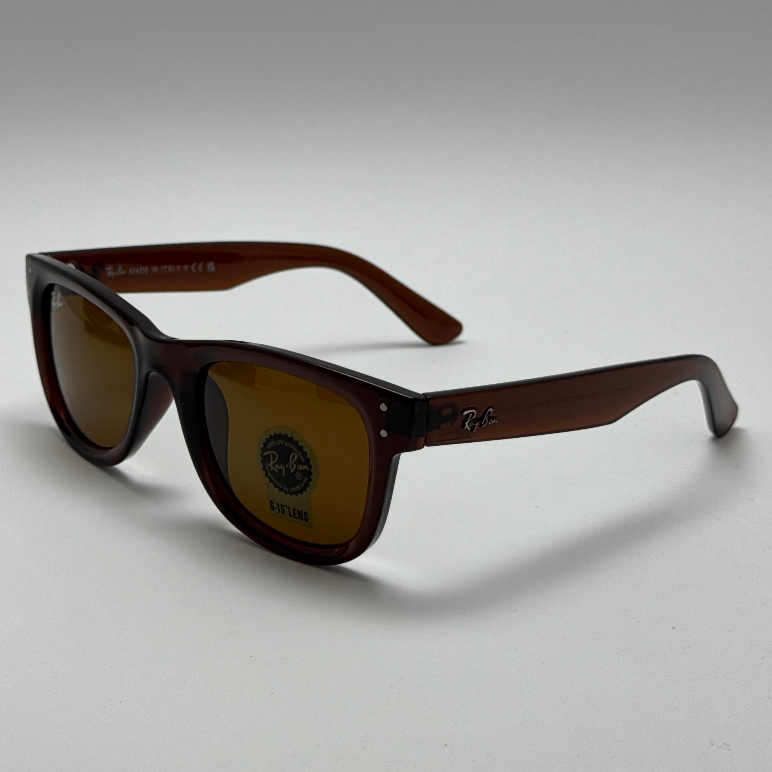 عینک آفتابی ریبن ویفرر شیشه سنگ قهوه ای به همراه پک کامل ریبن Rayban WAYFARER RB 0502S (ارسال رایگان)