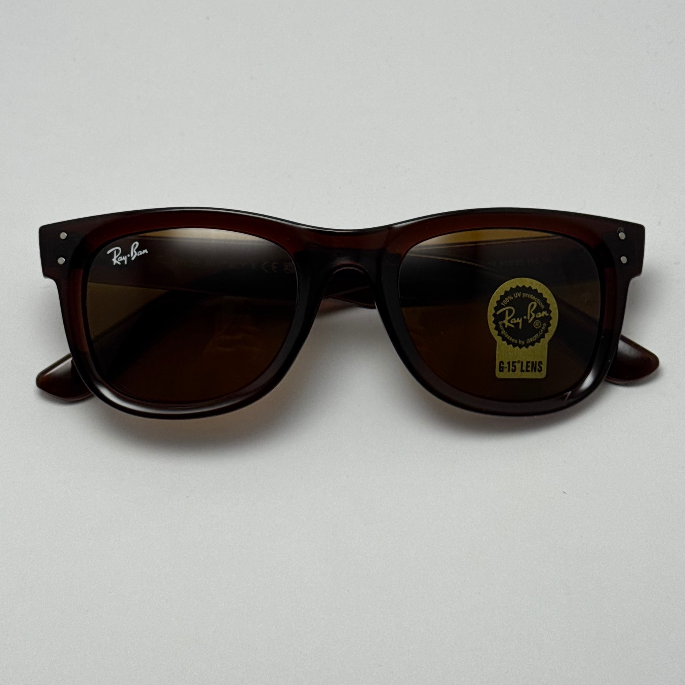 عینک آفتابی ریبن ویفرر شیشه سنگ قهوه ای به همراه پک کامل ریبن Rayban WAYFARER RB 0502S (ارسال رایگان)