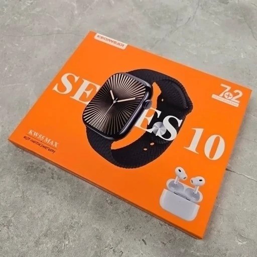 ساعت هوشمند KW 55 MAX هفت بند ورژن 2025 تمام صحفه اورجینال پرفرووش