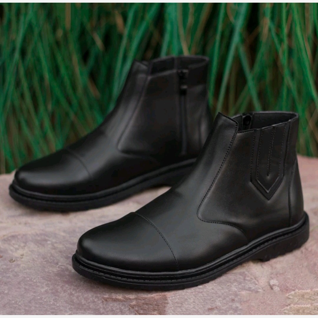 نیم بوت مردانه زیپی مدل اسپانیا رنگ مشکی ارسال رایگان * بوت مردانه * کتونی * کتانی پرفرووش (پس کرایه)