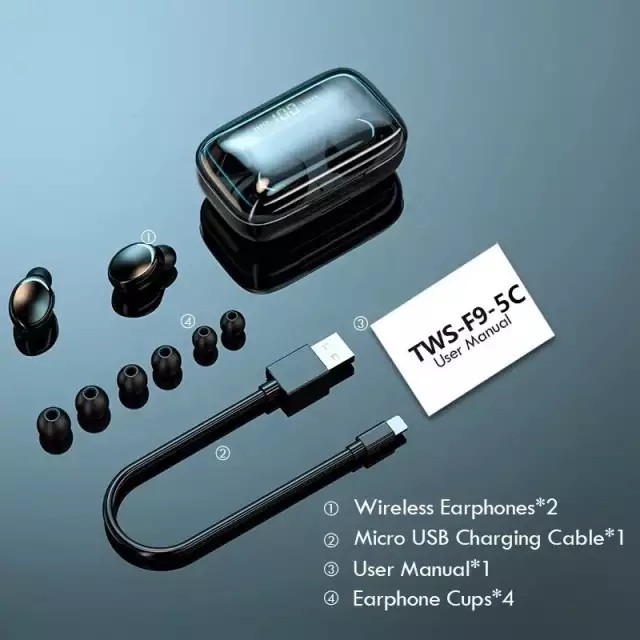 هدفون بلوتوثی مدل TWS F9 V5.1