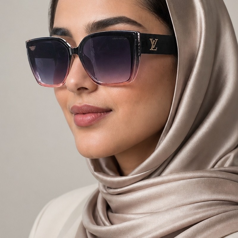 عینک طوسی صورتی