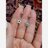 پیرسینگ ناف طرح ستاره